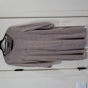 [NWT] APT 9 Mocha Long Sleeve Dress Size S with Long Necklace Accessory